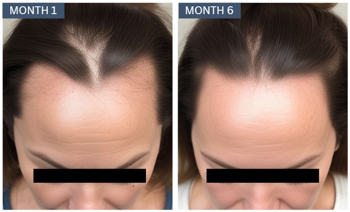 female hair growth before and after 41 year old women 