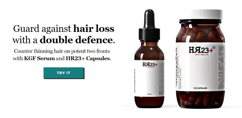 KGF hair growth Serum and HR23+ hair growth capsules 